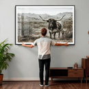 Texas Longhorn Bull Wall Art Canvas Print, Western Farmhouse by MyGreatCanvas | Canvas Wall Art Prints | Photo Prints & Wall Decor