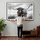 Texas Longhorn Canvas Wall Art Western Bull Desert Moody by MyGreatCanvas | Canvas Wall Art Prints | Photo Prints & Wall Decor