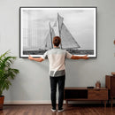 Vintage Sailboat Wall Art Canvas Print, Black and White by MyGreatCanvas | Canvas Wall Art Prints | Photo Prints & Wall Decor