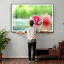 Zen Lotus Candle Canvas Wall Art Pink Spa Meditation by MyGreatCanvas | Canvas Wall Art Prints | Photo Prints & Wall Decor