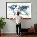 Watercolor World Map Canvas Wall Art Print – Abstract by MyGreatCanvas | Canvas Wall Art Prints | Photo Prints & Wall Decor