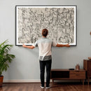 Abstract Horse Sketch Wall Art | Ready to Hang and Framed |