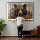 Abstract 399 Bear Wall Art | Rustic Cabin Wall Decor with