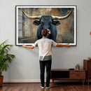 Texas Western Wall Art Canvas Print - Abstract Cow Longhorn by MyGreatCanvas | Canvas Wall Art Prints | Photo Prints & Wall Decor