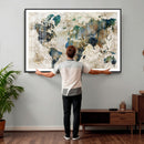 Framed Vintage World Map Wall Art – Abstract Map Canvas by MyGreatCanvas | Canvas Wall Art Prints | Photo Prints & Wall Decor
