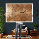 Tree Ring Canvas Art, Rustic Wood Grain Wall Art, Tree Slice