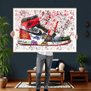 Jordan Shoes Graffiti Wall Art Canvas Print- Jordan Graffiti by MyGreatCanvas | Canvas Wall Art Prints | Photo Prints & Wall Decor