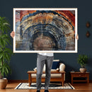 Abstract Tree Ring Wall Art Canvas Print – Colorful Framed