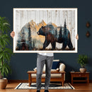 Rustic Bear Wall Art - Grizzly 399 Bear Wall Art - Mountain