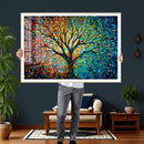 Yggdrasil Tree of Life Wall Art Print | Mosaic Style 3-Panel