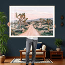 Joshua Tree Park Wall Art Canvas Print – Framed Desert Road by MyGreatCanvas | Canvas Wall Art Prints | Photo Prints & Wall Decor