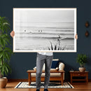 Surfer Silhouette Wall Art Canvas Print – Framed Calm Ocean by MyGreatCanvas | Canvas Wall Art Prints | Photo Prints & Wall Decor
