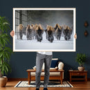 Bison Herd Wall Art Canvas Print, Framed Rustic Wildlife by MyGreatCanvas | Canvas Wall Art Prints | Photo Prints & Wall Decor