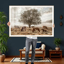 Texas Longhorn Cattle Wall Art, Rustic Western Ranch Canvas by MyGreatCanvas | Canvas Wall Art Prints | Photo Prints & Wall Decor