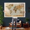 World Map Canvas Print – Detailed Map of the World Wall Art by MyGreatCanvas | Canvas Wall Art Prints | Photo Prints & Wall Decor