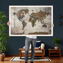 World Map Canvas Print – Framed Detailed Map of the World by MyGreatCanvas | Canvas Wall Art Prints | Photo Prints & Wall Decor