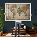 World Map Canvas Print – Framed Travel Map Wall Art for by MyGreatCanvas | Canvas Wall Art Prints | Photo Prints & Wall Decor