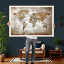 Vibrant Watercolor World Map Canvas Wall Art – Framed Travel by MyGreatCanvas | Canvas Wall Art Prints | Photo Prints & Wall Decor