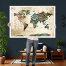 World Map Canvas Print – Framed Detailed Map of the World by MyGreatCanvas | Canvas Wall Art Prints | Photo Prints & Wall Decor