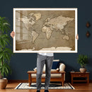 World Map Wall Art Canvas Print, Framed Map Art Picture by MyGreatCanvas | Canvas Wall Art Prints | Photo Prints & Wall Decor