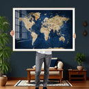 World Map Canvas Print – Framed Travel Map Wall Art for by MyGreatCanvas | Canvas Wall Art Prints | Photo Prints & Wall Decor
