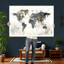 World Map Wall Art Canvas Print for Office Wall Decor by MyGreatCanvas | Canvas Wall Art Prints | Photo Prints & Wall Decor