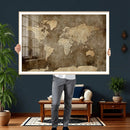 Dark Vintage World Map Canvas Wall Art Print, Antique Map by MyGreatCanvas | Canvas Wall Art Prints | Photo Prints & Wall Decor