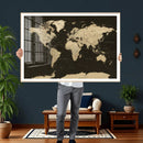 World Map Canvas Print – Framed World Map Wall Art for