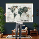 World Map Canvas Print – Framed Travel Map Wall Art for by MyGreatCanvas | Canvas Wall Art Prints | Photo Prints & Wall Decor