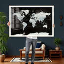 World Map Canvas Print – Framed Push Pin Wall Art, Color by MyGreatCanvas | Canvas Wall Art Prints | Photo Prints & Wall Decor
