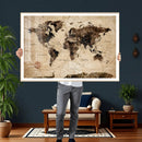 World Map Wall Art Canvas Print by MyGreatCanvas | Canvas Wall Art Prints | Photo Prints & Wall Decor