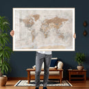 Detailed World Map Wall Art Canvas Print for Home and Office Decor by MyGreatCanvas | Canvas Wall Art Prints | Photo Prints & Wall Decor