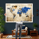 World Map Canvas Print – Colorful Abstract Travel Map, by MyGreatCanvas | Canvas Wall Art Prints | Photo Prints & Wall Decor