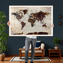 World Map Canvas Triptych – Colorful Global Wall Art for by MyGreatCanvas | Canvas Wall Art Prints | Photo Prints & Wall Decor