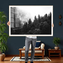 Black White Forest Wall Art Canvas Print, Misty Pine Tree by MyGreatCanvas | Canvas Wall Art Prints | Photo Prints & Wall Decor