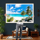 Barbados Beach Wall Art Canvas Print, Palm Tree Ocean by MyGreatCanvas | Canvas Wall Art Prints | Photo Prints & Wall Decor