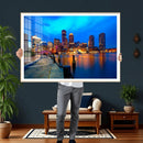 Boston Wall Art Canvas Print, Boston City Downtown Night by MyGreatCanvas | Canvas Wall Art Prints | Photo Prints & Wall Decor