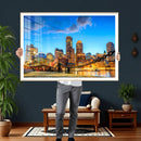 Boston Wall Art Canvas Print, Boston City Downtown Night by MyGreatCanvas | Canvas Wall Art Prints | Photo Prints & Wall Decor