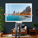 Chicago Wall Art Canvas Print, Chicago City Downtown Night by MyGreatCanvas | Canvas Wall Art Prints | Photo Prints & Wall Decor