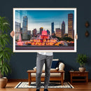 Chicago Wall Art Canvas Print - Chicago City Downtown Night by MyGreatCanvas | Canvas Wall Art Prints | Photo Prints & Wall Decor