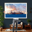 Chicago Wall Art Canvas Print - Chicago City Downtown Night by MyGreatCanvas | Canvas Wall Art Prints | Photo Prints & Wall Decor