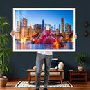 Chicago Wall Art Canvas Print, Chicago City Downtown Night by MyGreatCanvas | Canvas Wall Art Prints | Photo Prints & Wall Decor