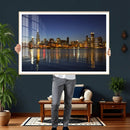 Chicago Wall Art Canvas Print - Chicago City Downtown Night by MyGreatCanvas | Canvas Wall Art Prints | Photo Prints & Wall Decor