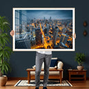 Chicago Wall Art Canvas Print - Chicago City Downtown Night by MyGreatCanvas | Canvas Wall Art Prints | Photo Prints & Wall Decor