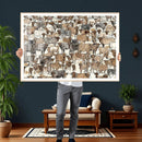 Abstract Longhorn Wall Art Canvas Print - Cow Animal Drawing by MyGreatCanvas | Canvas Wall Art Prints | Photo Prints & Wall Decor