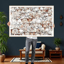 Abstract Longhorn Herd Wall Art Canvas Print - Abstract by MyGreatCanvas | Canvas Wall Art Prints | Photo Prints & Wall Decor