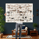 Abstract Texas Cow Canvas Print for Cabin and Western Home by MyGreatCanvas | Canvas Wall Art Prints | Photo Prints & Wall Decor
