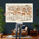 Gazelle Wall Art Canvas Print - Abstract Antelope Wall Art by MyGreatCanvas | Canvas Wall Art Prints | Photo Prints & Wall Decor
