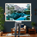 Alpine Mountain Lake Wall Art Canvas Print – Turquoise by MyGreatCanvas | Canvas Wall Art Prints | Photo Prints & Wall Decor