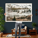 Snowy Mountain Landscape Wall Art Canvas Print, Alpine Pine by MyGreatCanvas | Canvas Wall Art Prints | Photo Prints & Wall Decor